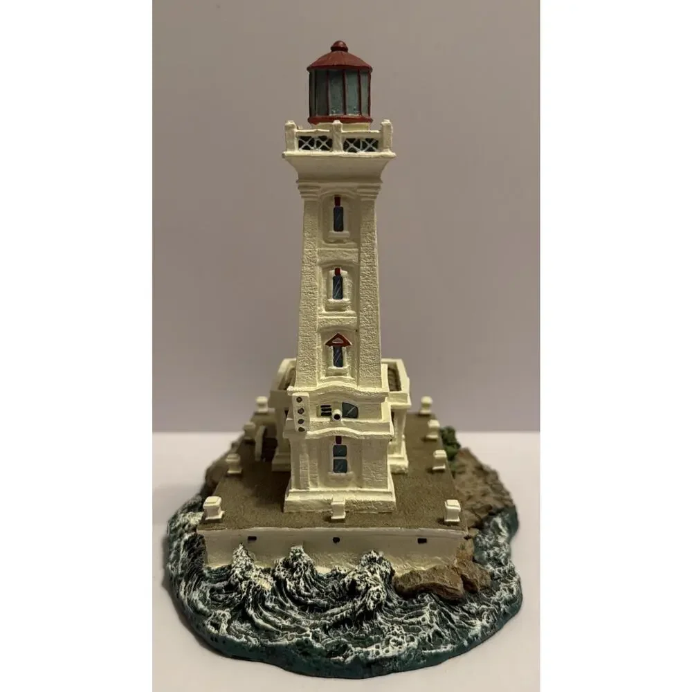Point Abino Lighthouse Sculpture Eastern Lake Eerie Canada Danbury Mint VTG 1994